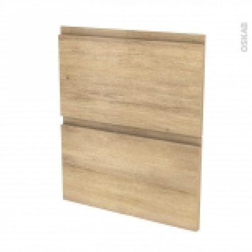 Facades De Cuisine 2 Tiroirs N57 Ipoma Chene Naturel L60 X H70 Cm
