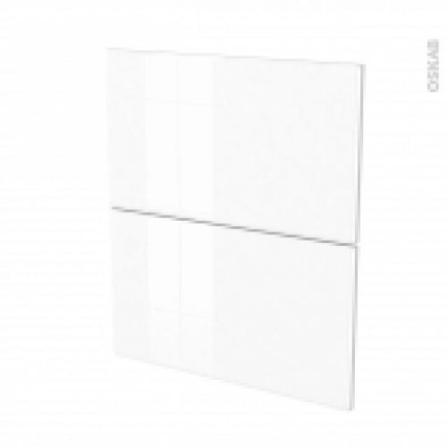 Facades De Cuisine 2 Tiroirs N57 Iris Blanc L60 X H70 Cm