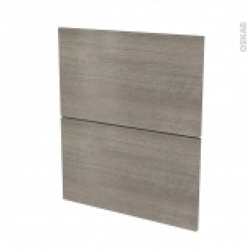Facades De Cuisine 2 Tiroirs N57 Stilo Noyer Naturel L60 X H70 Cm