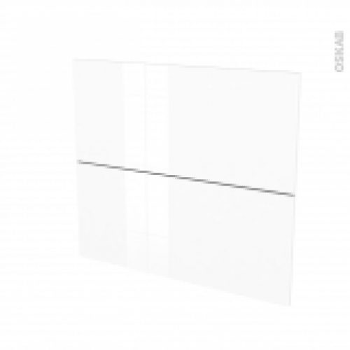 Facades De Cuisine 2 Tiroirs N60 Bora Blanc L80 X H70 Cm