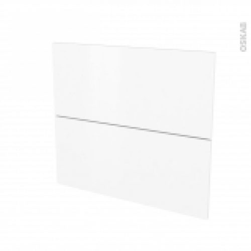 Facades De Cuisine 2 Tiroirs N60 Ginko Blanc L80 X H70 Cm