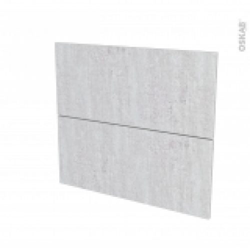 Facades De Cuisine 2 Tiroirs N60 Hoda Beton L80 X H70 Cm
