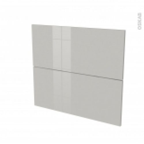 Facades De Cuisine 2 Tiroirs N60 Ivia Gris L80 X H70 Cm