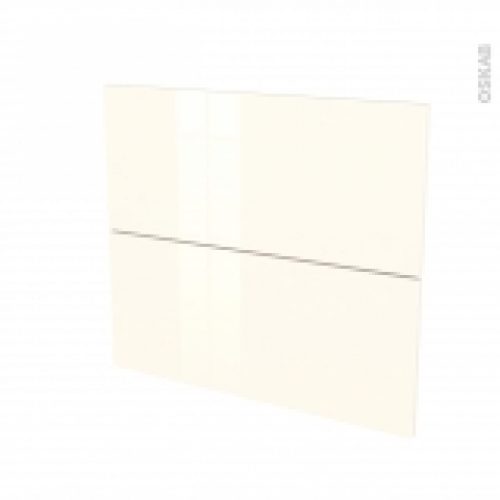 Facades De Cuisine 2 Tiroirs N60 Keria Ivoire L80 X H70 Cm