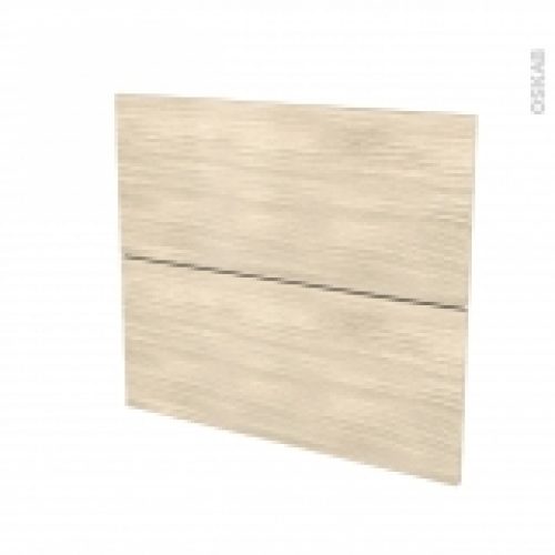 Facades De Cuisine 2 Tiroirs N60 Stilo Noyer Blanchi L80 X H70 Cm