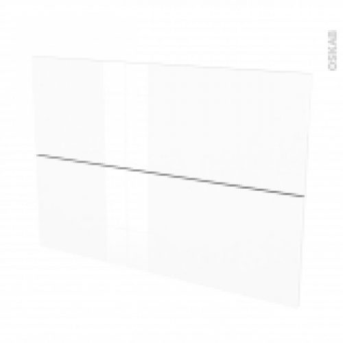 Facades De Cuisine 2 Tiroirs N61 Bora Blanc L100 X H70 Cm