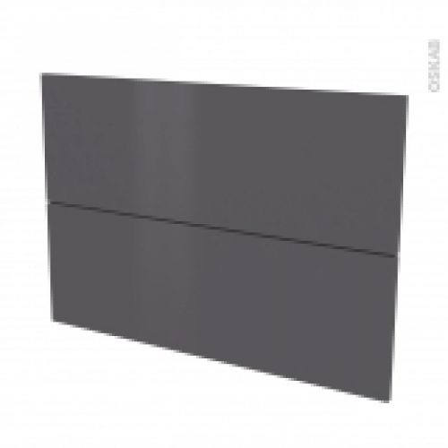 Facades De Cuisine 2 Tiroirs N61 Ginko Gris L100 X H70 Cm
