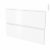 Facades De Cuisine 2 Tiroirs N61 Ipoma Blanc Mat L100 X H70 Cm