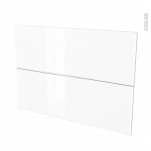 Facades De Cuisine 2 Tiroirs N61 Iris Blanc L100 X H70 Cm