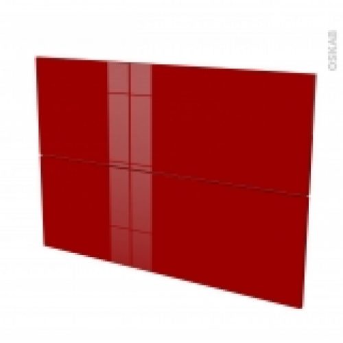 Facades De Cuisine 2 Tiroirs N61 Ivia Rouge L100 X H70 Cm