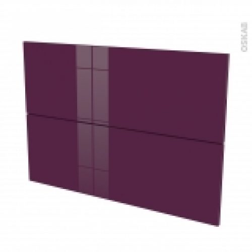 Facades De Cuisine 2 Tiroirs N61 Keria Aubergine L100 X H70 Cm