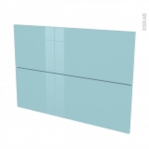 Facades De Cuisine 2 Tiroirs N61 Keria Bleu L100 X H70 Cm