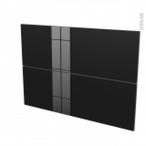 Facades De Cuisine 2 Tiroirs N61 Keria Noir L100 X H70 Cm