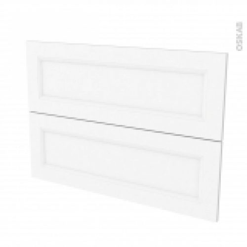 Facades De Cuisine 2 Tiroirs N61 Static Blanc L100 X H70 Cm