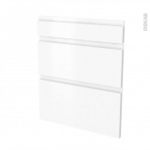 Facades De Cuisine 3 Tiroirs N58 Ipoma Blanc Mat L60 X H70 Cm