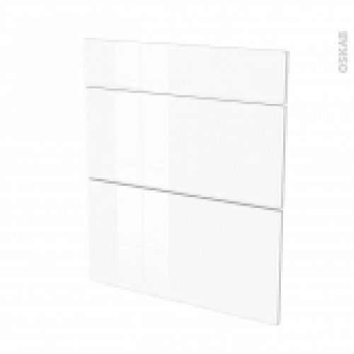 Facades De Cuisine 3 Tiroirs N58 Iris Blanc L60 X H70 Cm