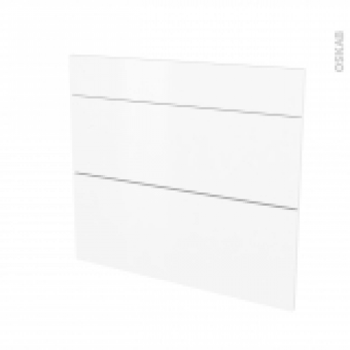 Facades De Cuisine 3 Tiroirs N74 Ginko Blanc L80 X H70 Cm