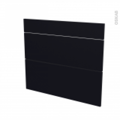 Facades De Cuisine 3 Tiroirs N74 Ginko Noir L80 X H70 Cm