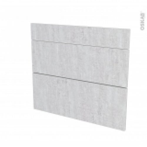 Facades De Cuisine 3 Tiroirs N74 Hoda Beton L80 X H70 Cm