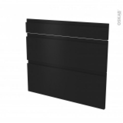 Facades De Cuisine 3 Tiroirs N74 Ipoma Noir Mat L80 X H70 Cm