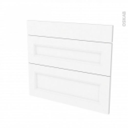 Facades De Cuisine 3 Tiroirs N74 Static Blanc L80 X H70 Cm