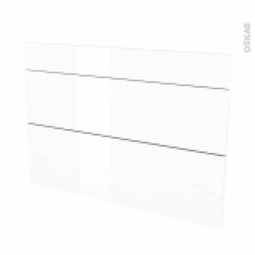Facades De Cuisine 3 Tiroirs N75 Bora Blanc L100 X H70 Cm