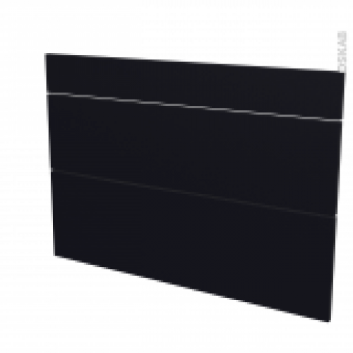 Facades De Cuisine 3 Tiroirs N75 Ginko Noir L100 X H70 Cm