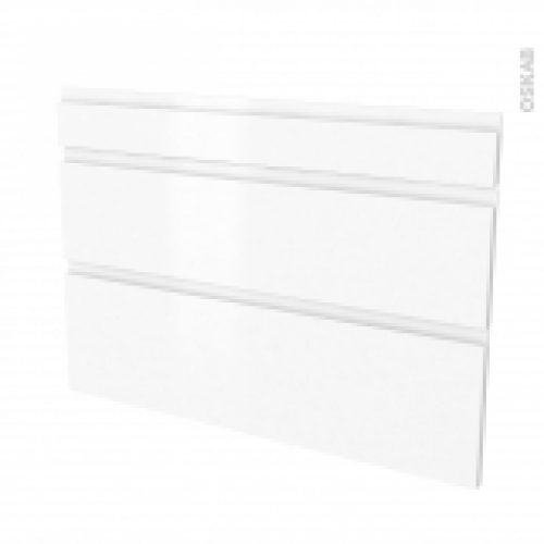 Facades De Cuisine 3 Tiroirs N75 Ipoma Blanc Mat L100 X H70 Cm