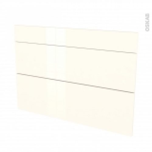Facades De Cuisine 3 Tiroirs N75 Keria Ivoire L100 X H70 Cm