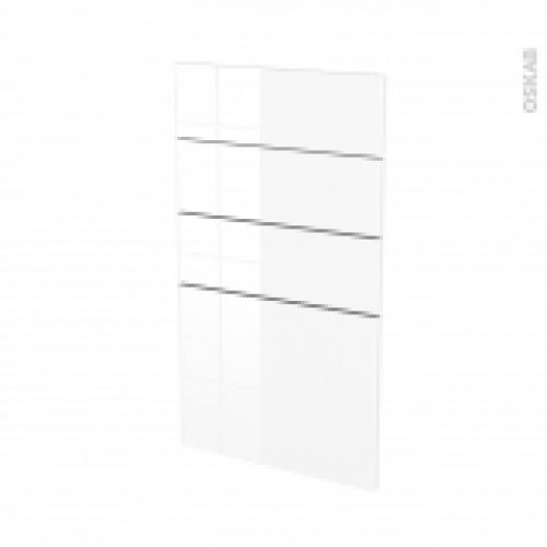 Facades De Cuisine 4 Tiroirs N53 Bora Blanc L40 X H70 Cm