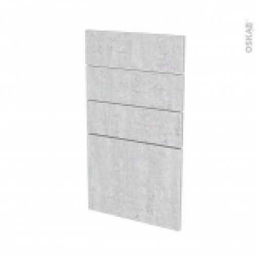Facades De Cuisine 4 Tiroirs N53 Hoda Beton L40 X H70 Cm