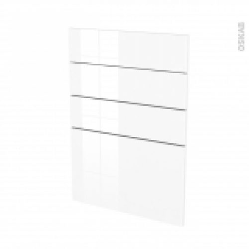 Facades De Cuisine 4 Tiroirs N55 Bora Blanc L50 X H70 Cm