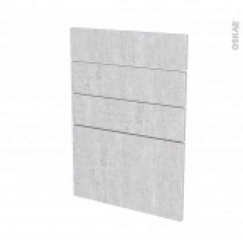 Facades De Cuisine 4 Tiroirs N55 Hoda Beton L50 X H70 Cm