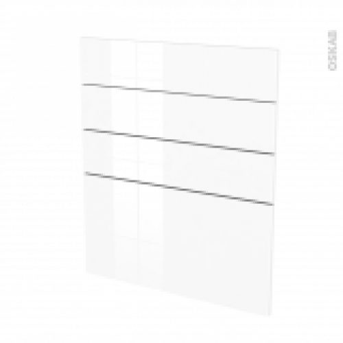 Facades De Cuisine 4 Tiroirs N59 Bora Blanc L60 X H70 Cm
