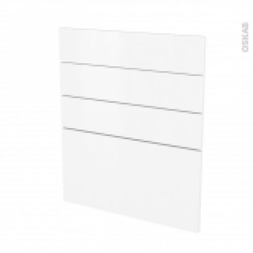 Facades De Cuisine 4 Tiroirs N59 Ginko Blanc L60 X H70 Cm