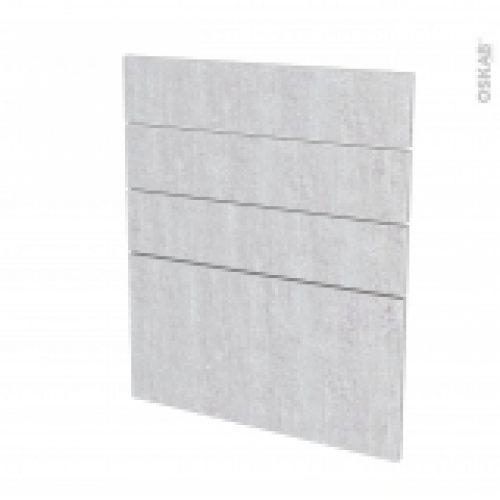 Facades De Cuisine 4 Tiroirs N59 Hoda Beton L60 X H70 Cm
