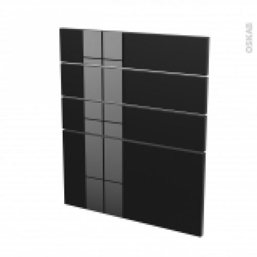 Facades De Cuisine 4 Tiroirs N59 Keria Noir L60 X H70 Cm