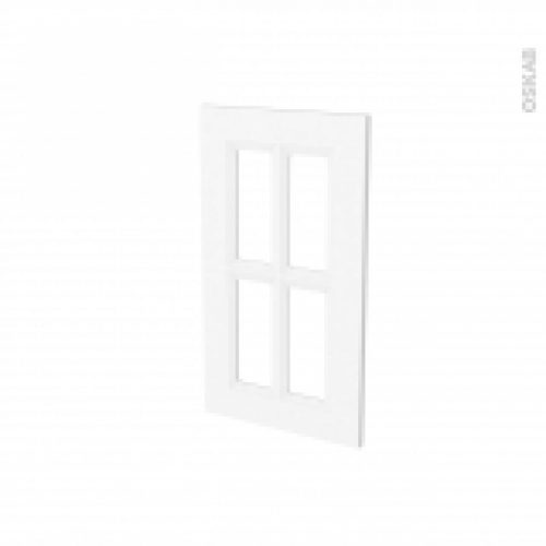 Facades De Cuisine Porte N83 Vitre Static Blanc L40 X H70 Cm