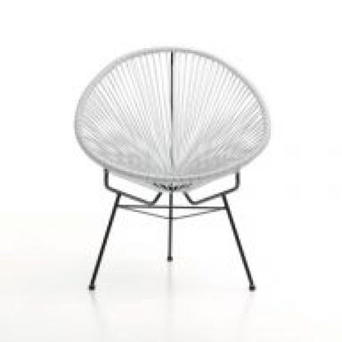 Fauteuil design blanc ACAPULCO