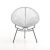 Fauteuil design blanc ACAPULCO