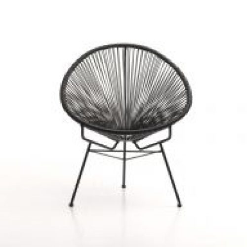 Fauteuil design noir ACAPULCO