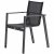 Fauteuil empilable DCB GARDEN MIAMI en aluminium et textilène noir