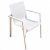 Fauteuil empilable DCB GARDEN MYKONOS en aluminium et textilène – BLANC