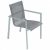 Fauteuil empilable DCB GARDEN ORLANDO en aluminium et textilène – GRIS METAL