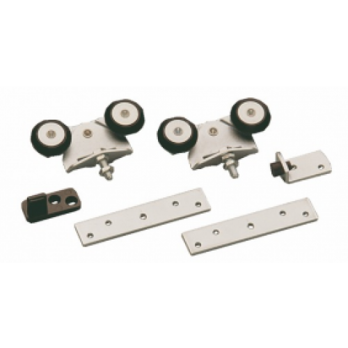 Ferrure porte coulissante pour fixation sur chant