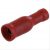 Fiche cylindrique Femelle rouge section 0,5 à 1,5mm² Ø4mm ext. vendu par 10