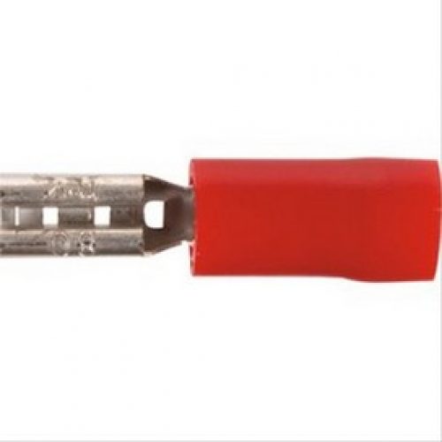 Fiche plate Femelle rouge section 0,5 à 1,5mm² vendu par 10