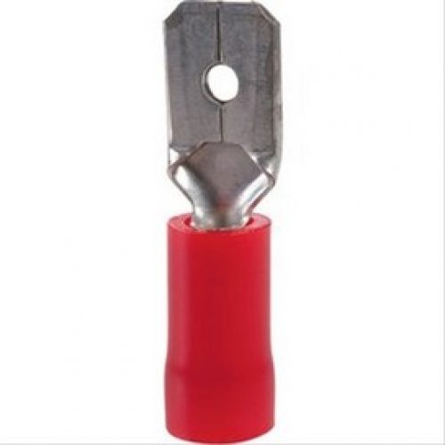 Fiche plate Mâle rouge section 0,5 à 1,5mm² vendu par 100