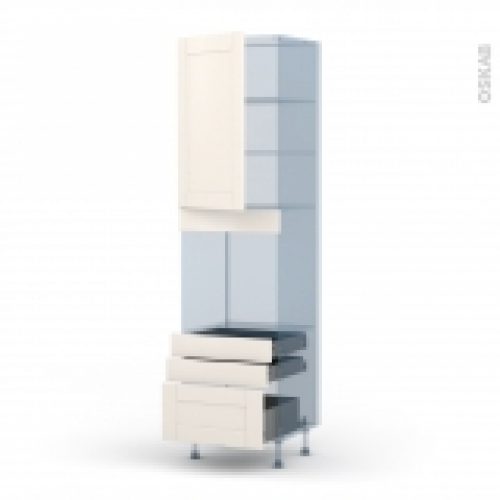 Filipen Ivoire Kit Renovation 18 Colonne Four N2459 1 Porte 3 Tiroirs L60Xh217Xp60