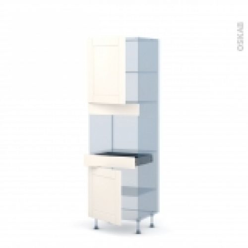 Filipen Ivoire Kit Renovation 18 Colonne Four Niche 45 N2156 2 Portes 1 Tiroir L60Xh195Xp60